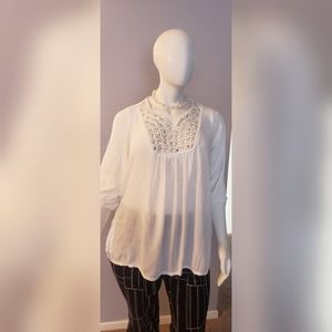 White Mirror Detail Lightweight Shirt